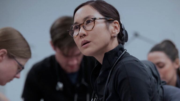 Joy Kwon, a third-year medical student on "The Pitt," works in the emergency department.